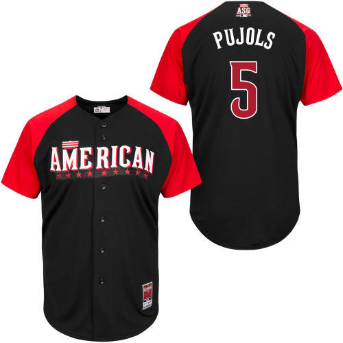 American League Authentic #5 Pujols 2015 All-Star Stitched Jersey